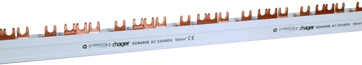 Hager KDN480B KDN480B Phase busbar 4 poli 1000 mm 1 pz. Pezzo