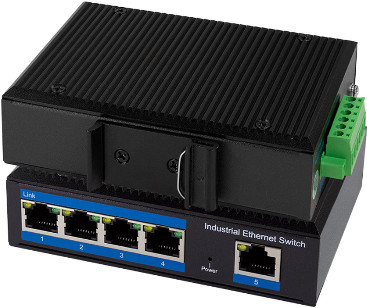 LogiLink NS202P NS202P Switch ethernet industriale 5 Porte 10 / 100 / 1000 MBit/s Funzione PoE