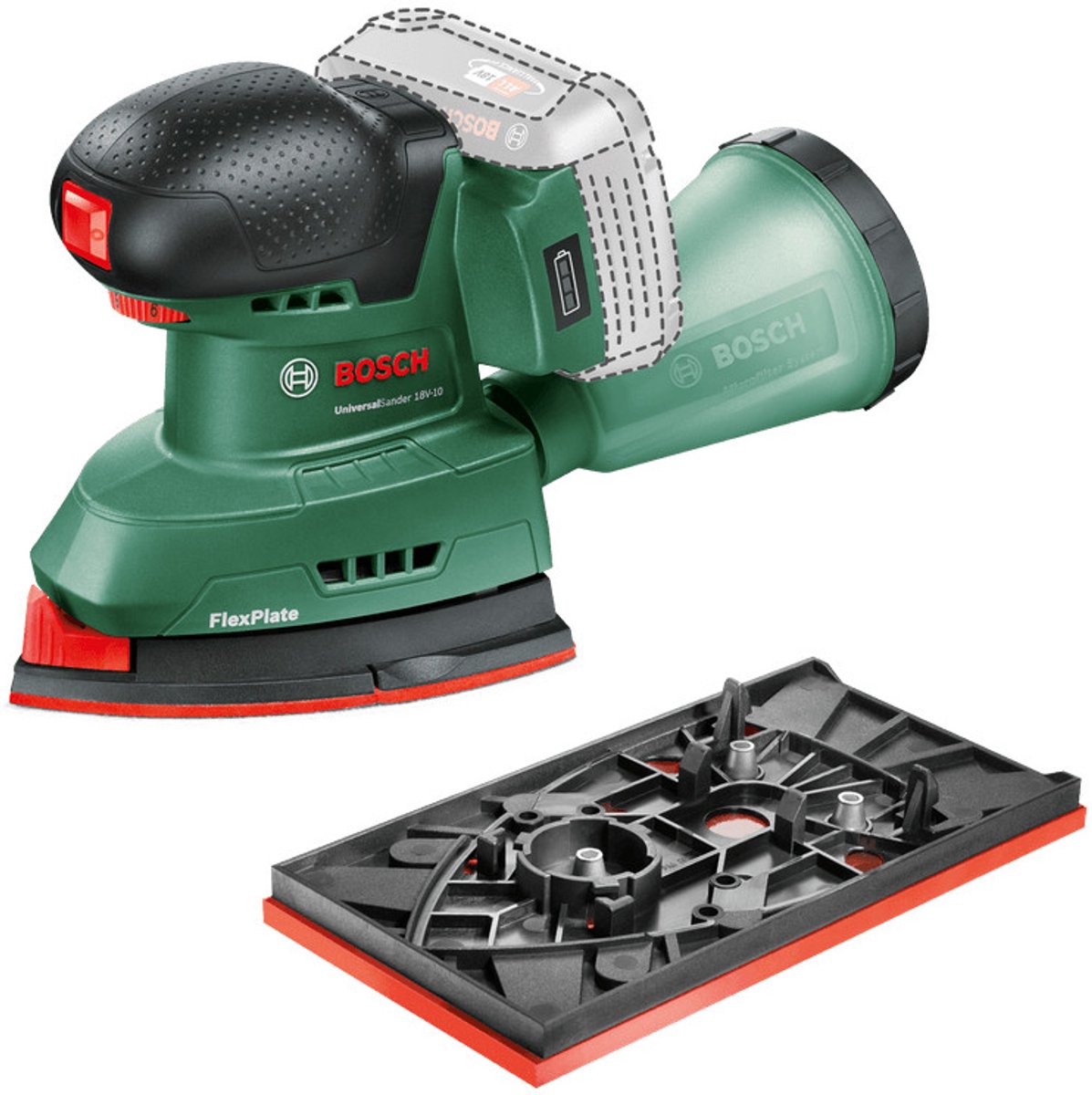 Bosch Home and Garden UniversalSander 18V-10 06033E3100 Levigatrice rotorbitale senza batteria 18 V