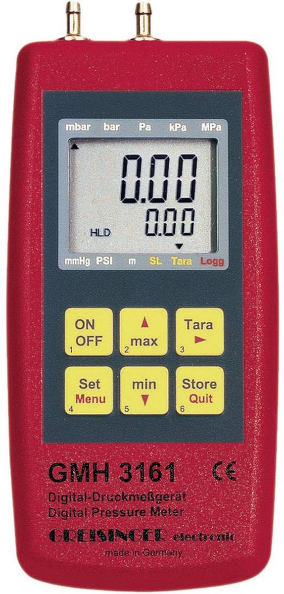 Greisinger GMH 3161-01 Manometro Pressione dellaria, Gas non aggressivi, Gas corrosivi -0.001 - 0.025 bar