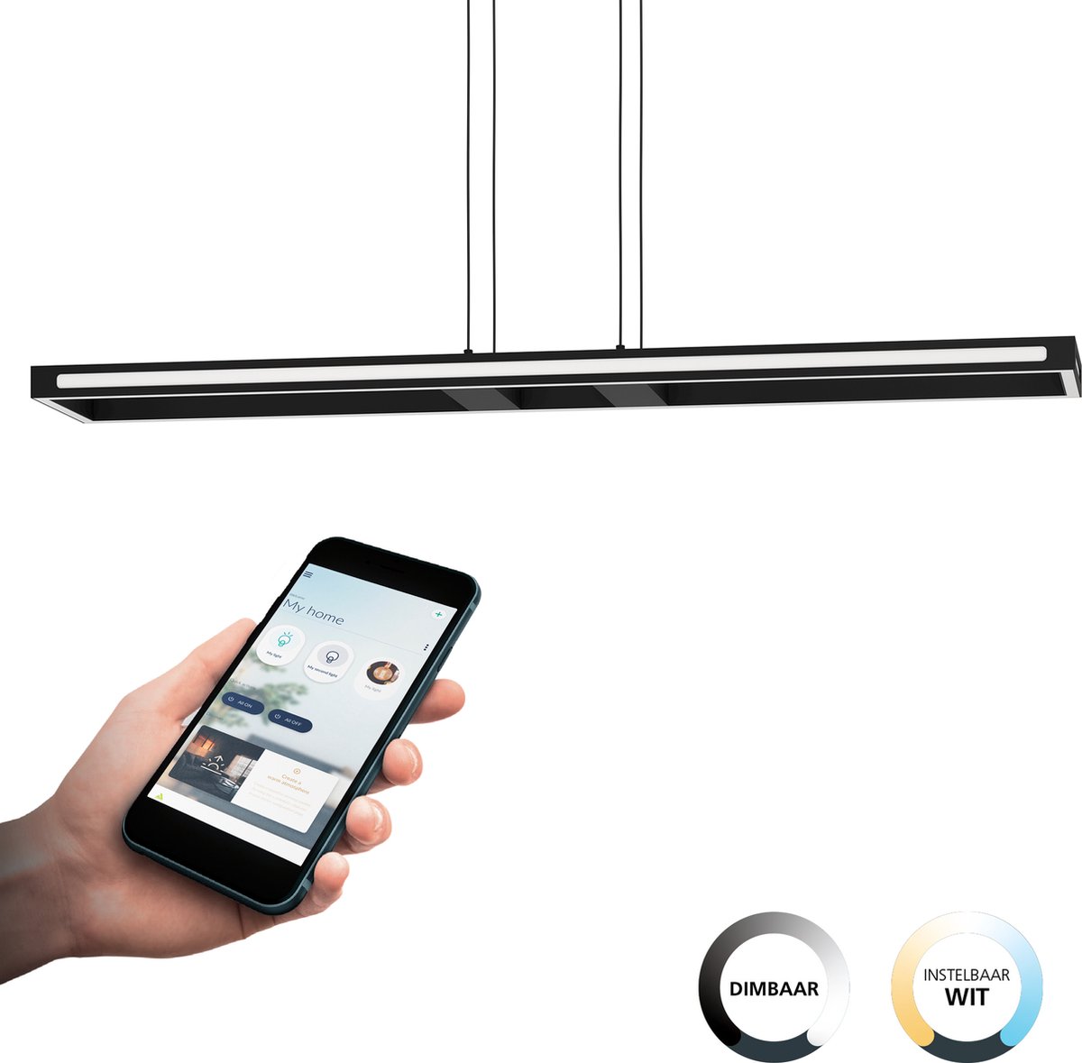 EGLO CONNECT.Z SALVILANAS SMART langbordspendel sort M/TUNABLE WHITE