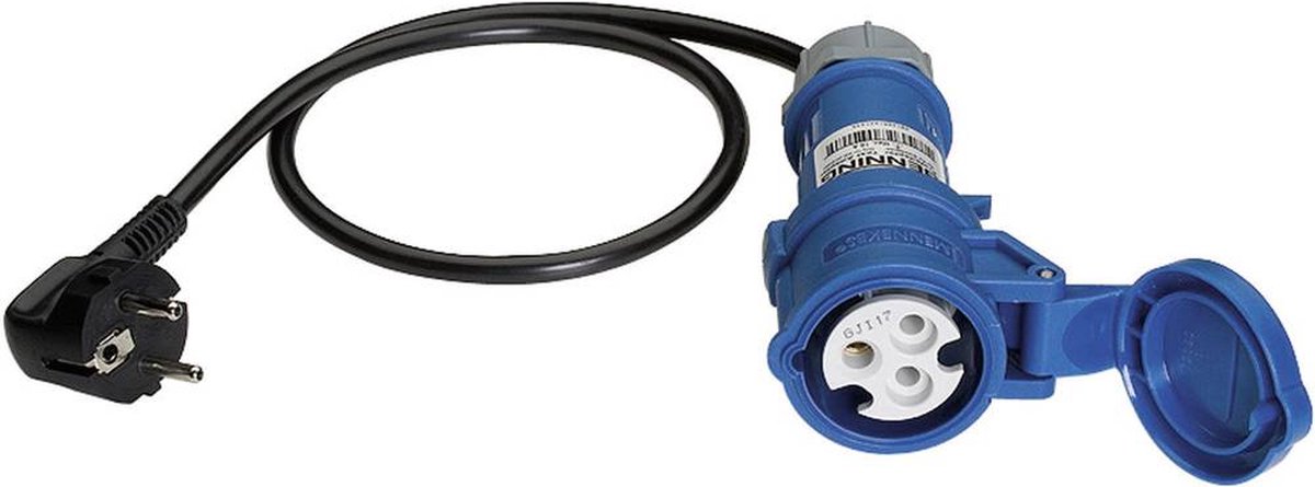 Benning 044143 Adattatore per misurazioni Spina schuko - Connettore Cara CEE Blu