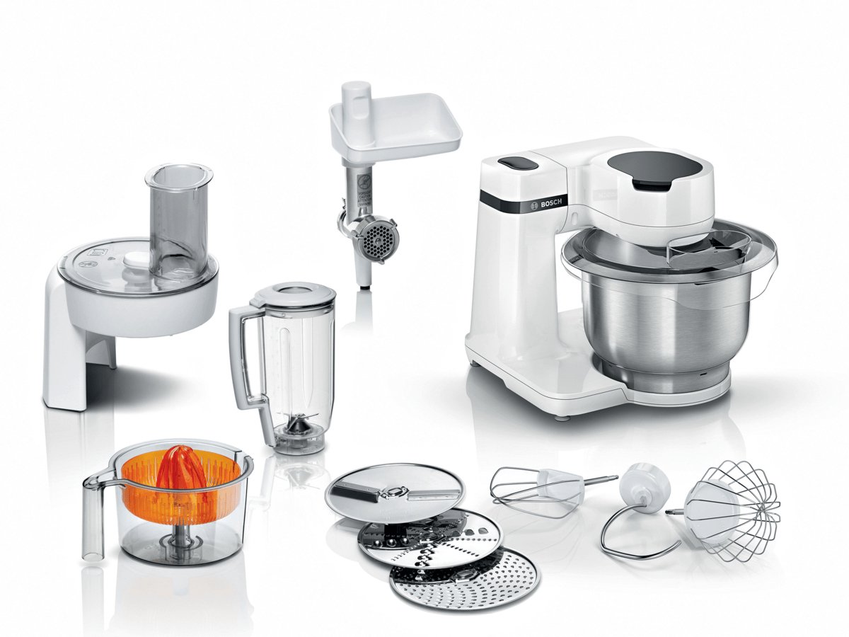 Bosch Haushalt MUMS2EW40 Robot da cucina 700 W Bianco, acciaio inox