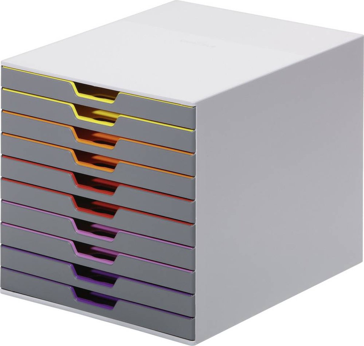 Durable VARICOLOR10 - 7610 761027 Cassettiera Grigio DIN A4, DIN C4, Folio, Letter Numero cassetti: 10