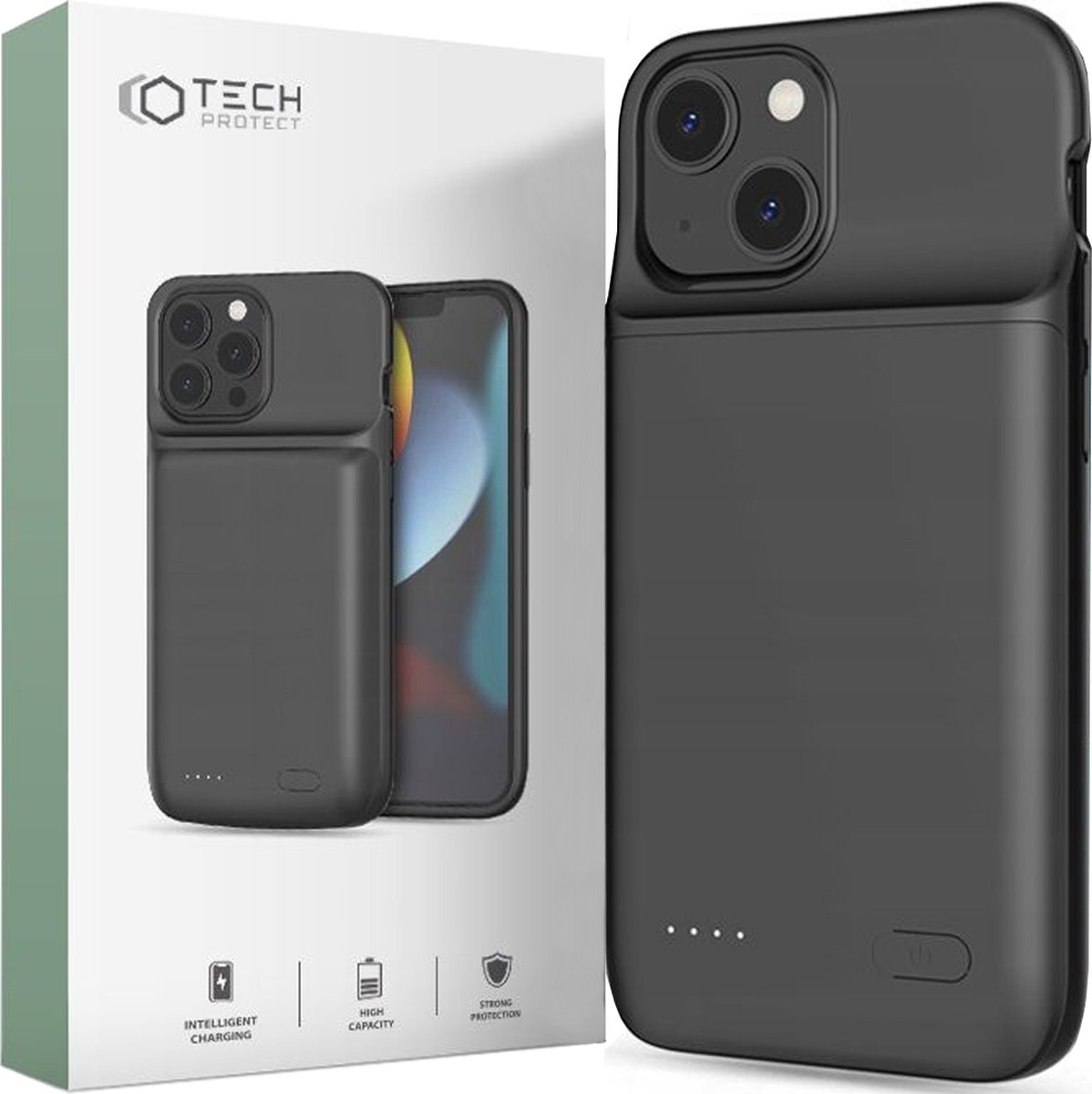 Tech-Protect PowerCase for iPhone 12 mini / 13 mini with Power Bank - Black - 4700 mAh