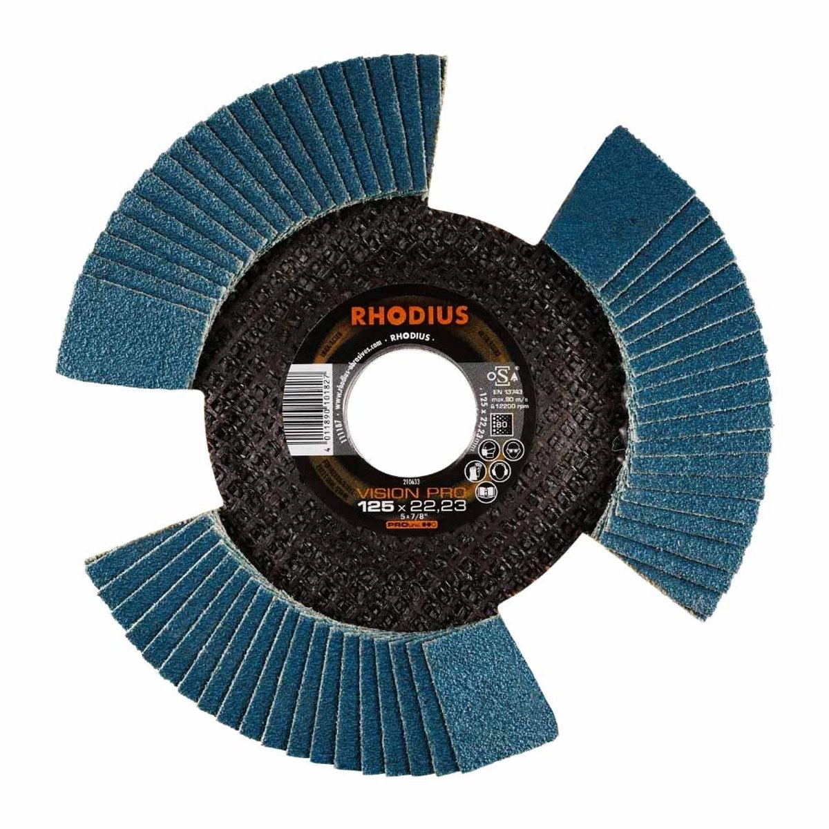 Rhodius 210633 VISION PRO Disco con falde Dimensione dei grani 80 10 pz.