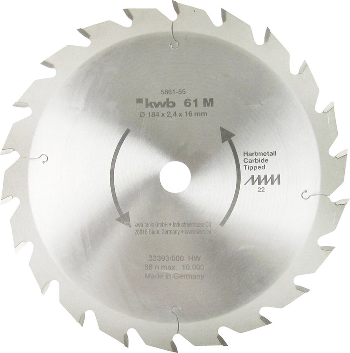 kwb 586155 Lama circolare 184 x 16 mm 1 pz.