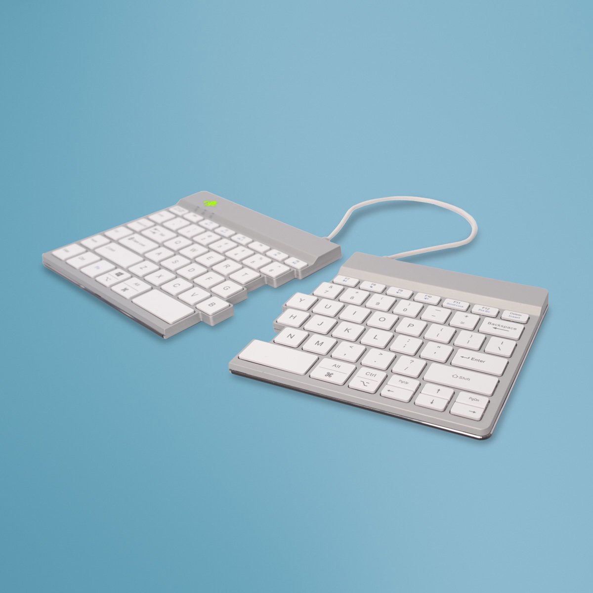 R-GO Tools Split Break Bluetooth® Tastiera Inglese US, QWERTY Bianco Ergonomico