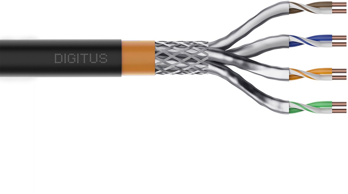 Digitus DK-1741-VH-1-OD Cavo di rete CAT 7 S/FTP 0.25 mm² Nero (RAL 9005) 100 m