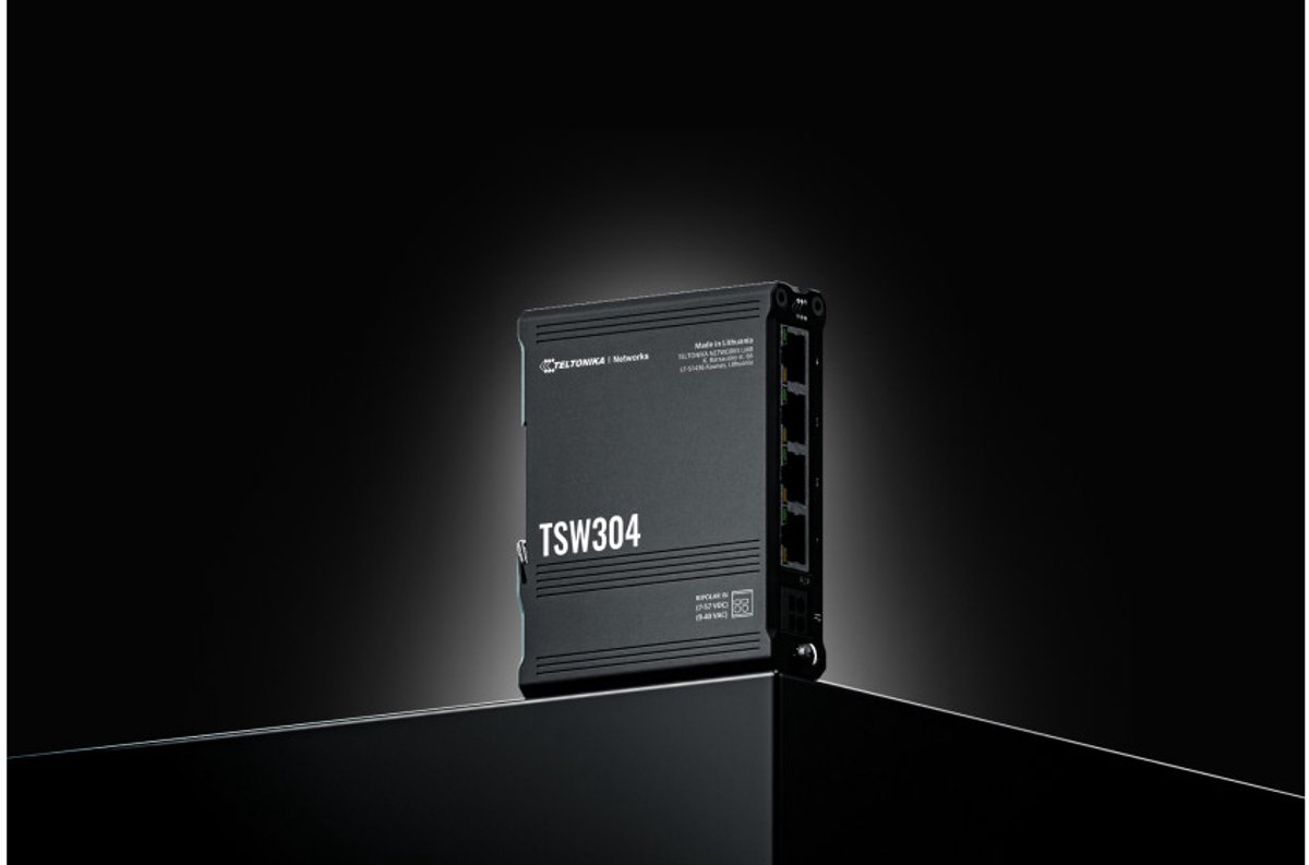 Teltonika TSW304 DIN Rail Ethernet Switch (TSW304000010 / Standard package withouth PSU)