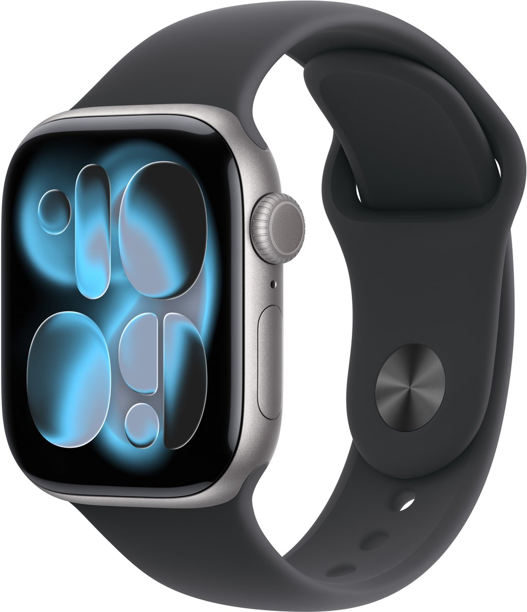 Apple Watch Series 11 GPS + Cellular 42 mm Cassa in alluminio Cinturino sport Nero M/L