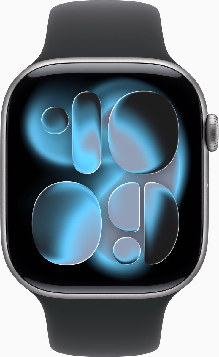 Apple Watch Series 11 GPS 46 mm Cassa in alluminio Cinturino sport Nero S/M