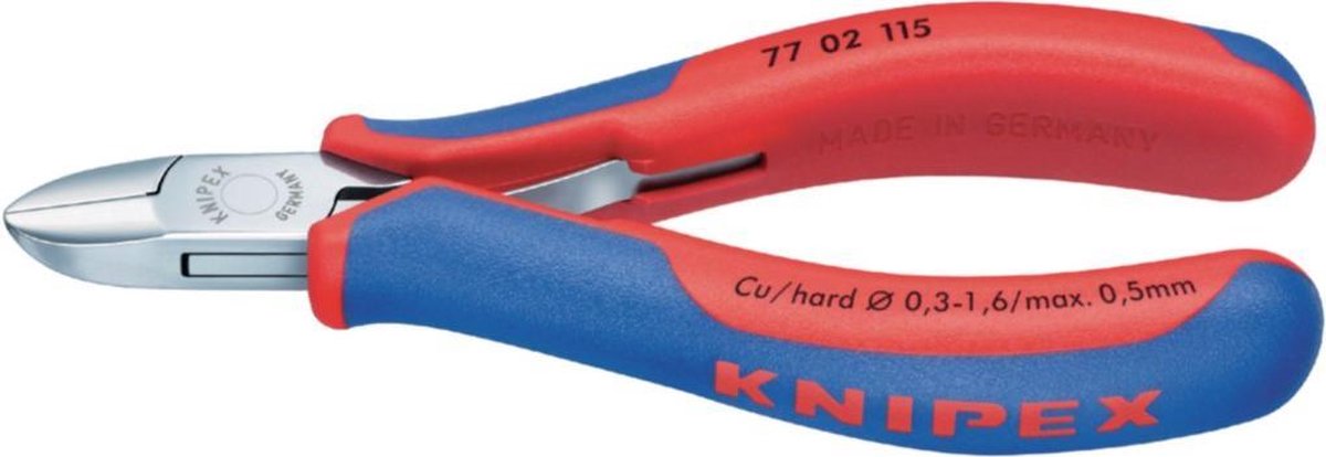 Knipex 77 02 115 Elettronica e meccanica di precisione Tronchese laterale con sfaccettatura 115 mm
