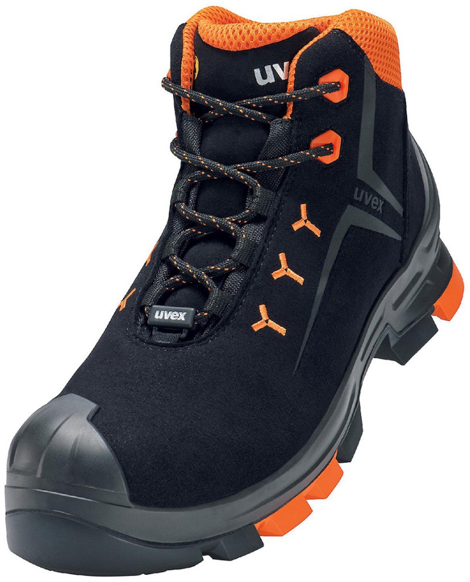 uvex 2 6509246 ESD Stivali di sicurezza S3 Taglia delle scarpe (EU): 46 Nero, Arancione 1 Paio/a