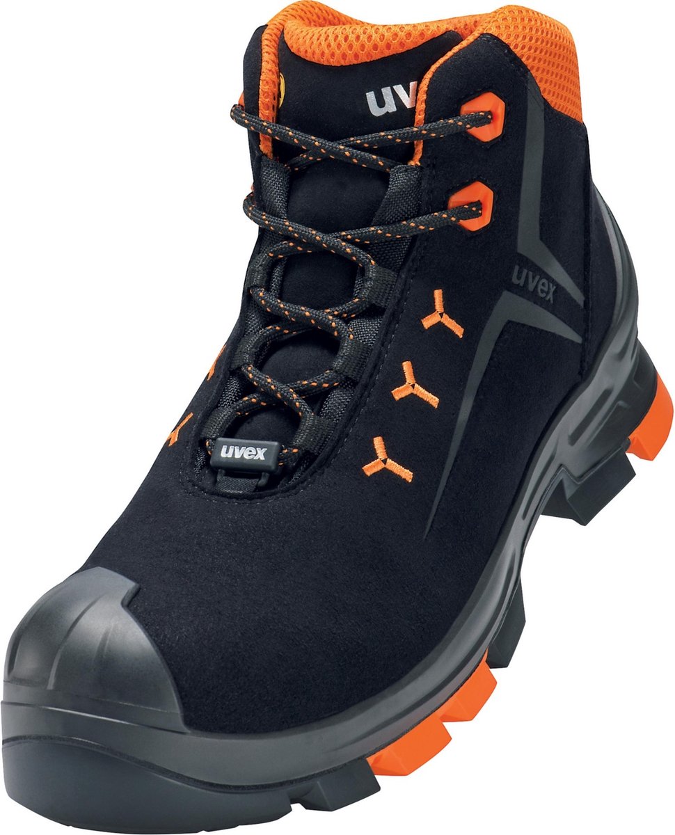 uvex 2 6509247 ESD Stivali di sicurezza S3 Taglia delle scarpe (EU): 47 Nero, Arancione 1 Paio/a