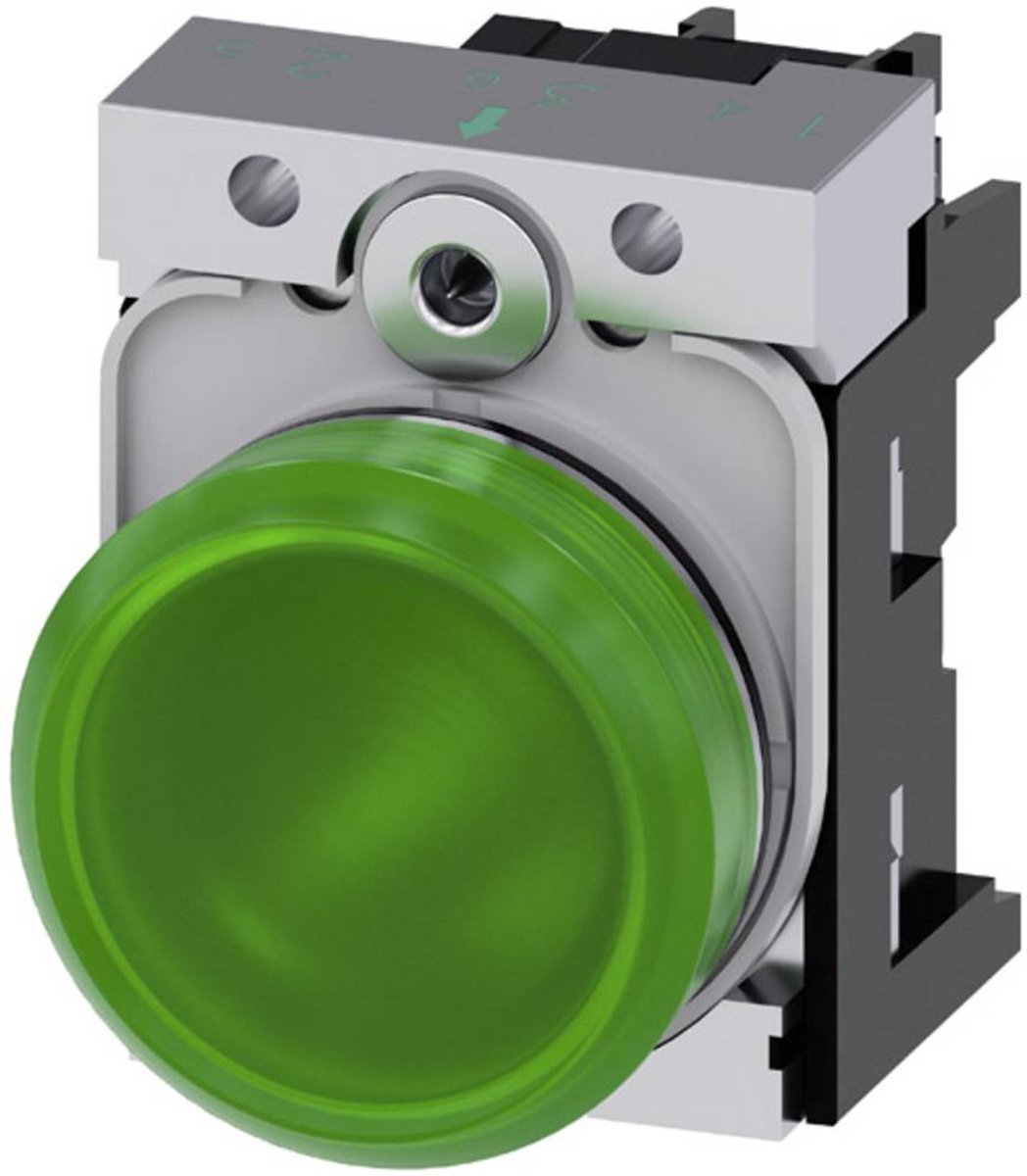 Siemens 3SU1152-6AA40-1AA0 Spia luminosa Lucido Verde 24 V/AC, 24 V/DC 1 pz.