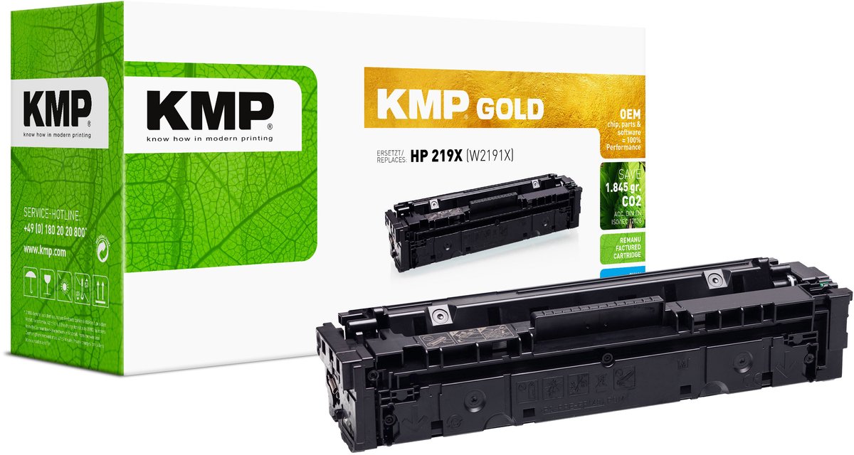 KMP Toner sostituisce HP HP 219X / W2191X Compatibile Ciano 2500 pagine 2571,6503