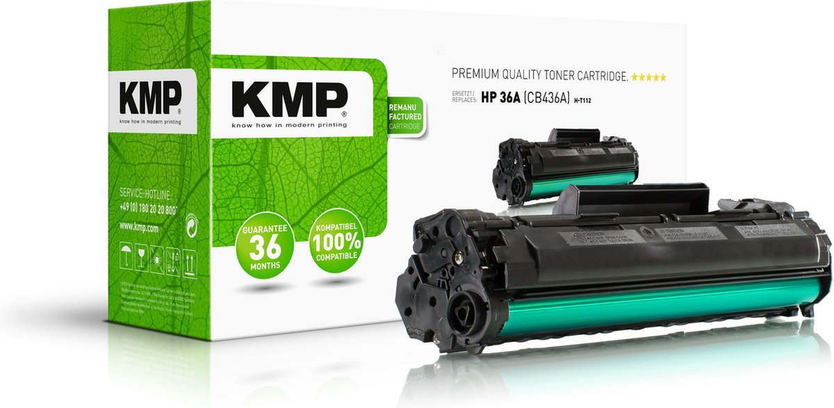 KMP Toner sostituisce HP 36A, CB436A Compatibile Nero 2000 pagine H-T112 1211,0000