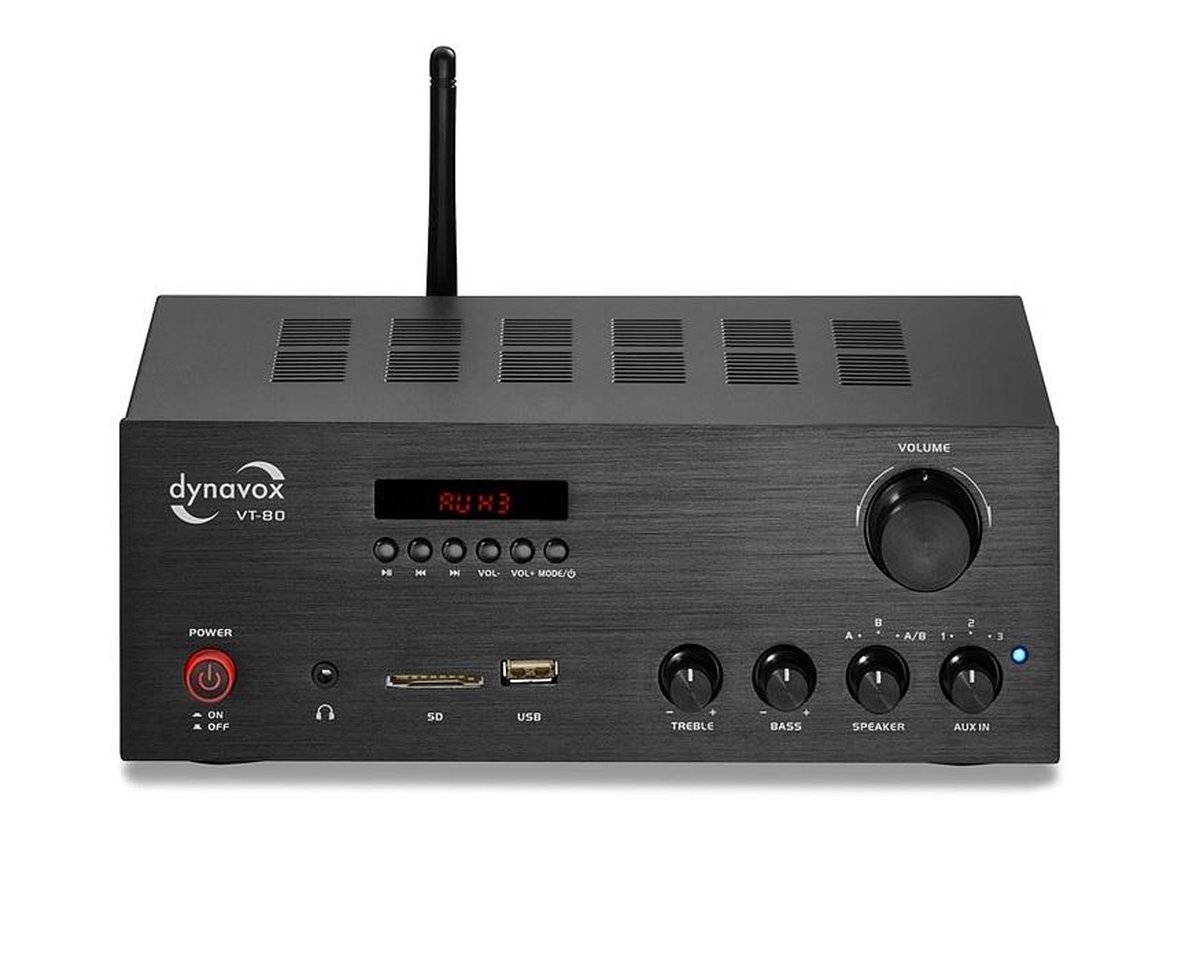 Dynavox VT-80 Amplificatore Stereo 2 x 160 W Nero Bluetooth®, USB