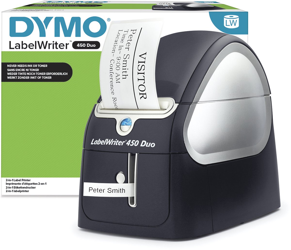 DYMO LabelWriter 450 Duo Stampante di etichette Termica 300 x 600 dpi Larghezza etichetta (max.): 56 mm USB
