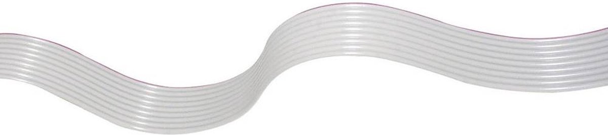 econ connect 28AWG26GR Cavo piatto Passo: 1.27 mm 26 x 0.08 mm² Grigio 30.50 m
