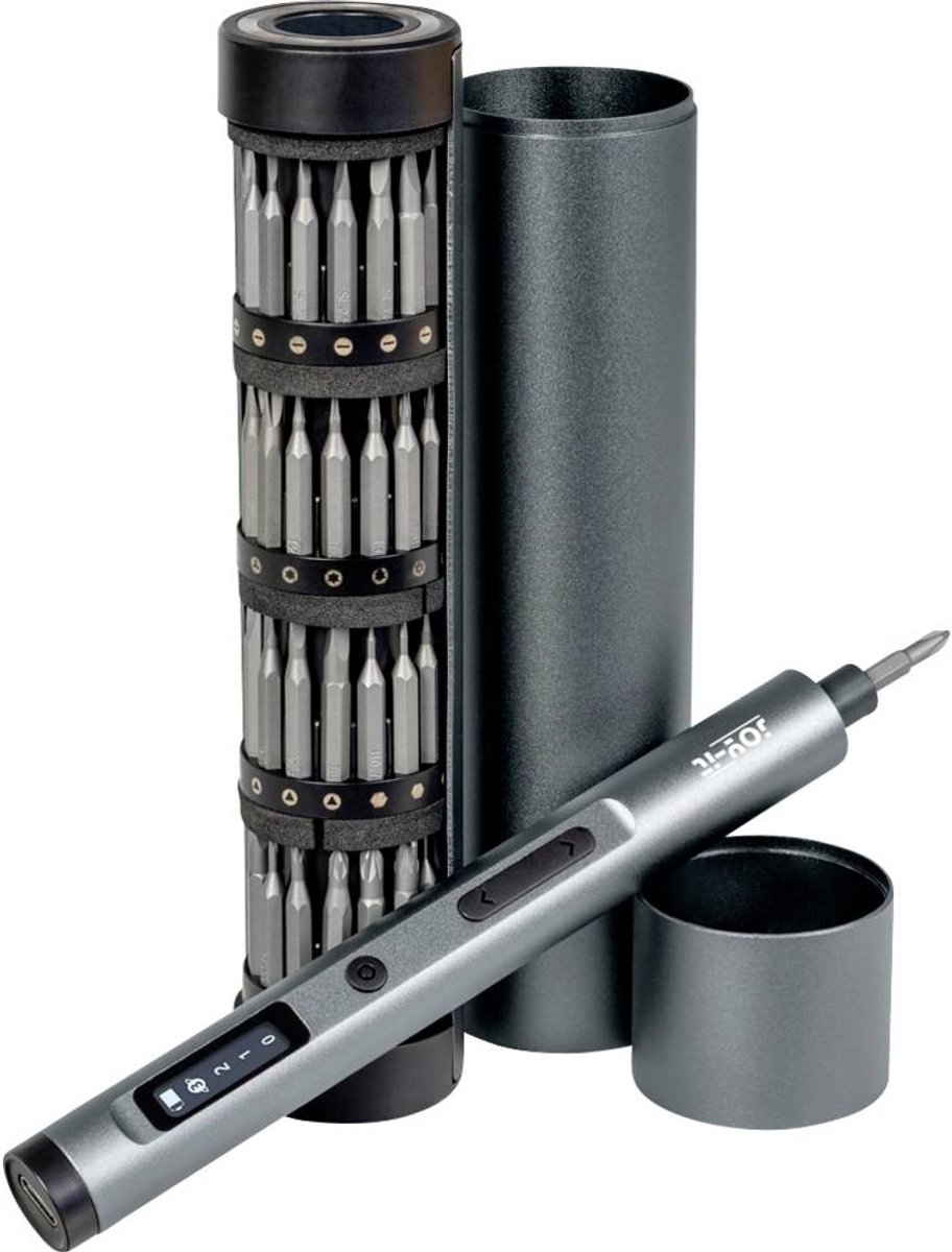 Joy-it WE-0004 S2-SET-Drehmoment Kit utensili Utensile multiplo a batteria, Lampada a LED a batteria Custodia