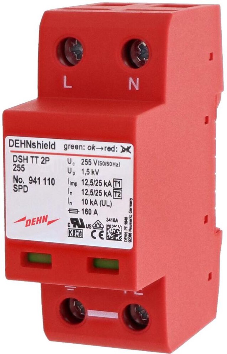 DEHN 941110 DSH TT 2P 255 Scaricatore combinato 1 pz.