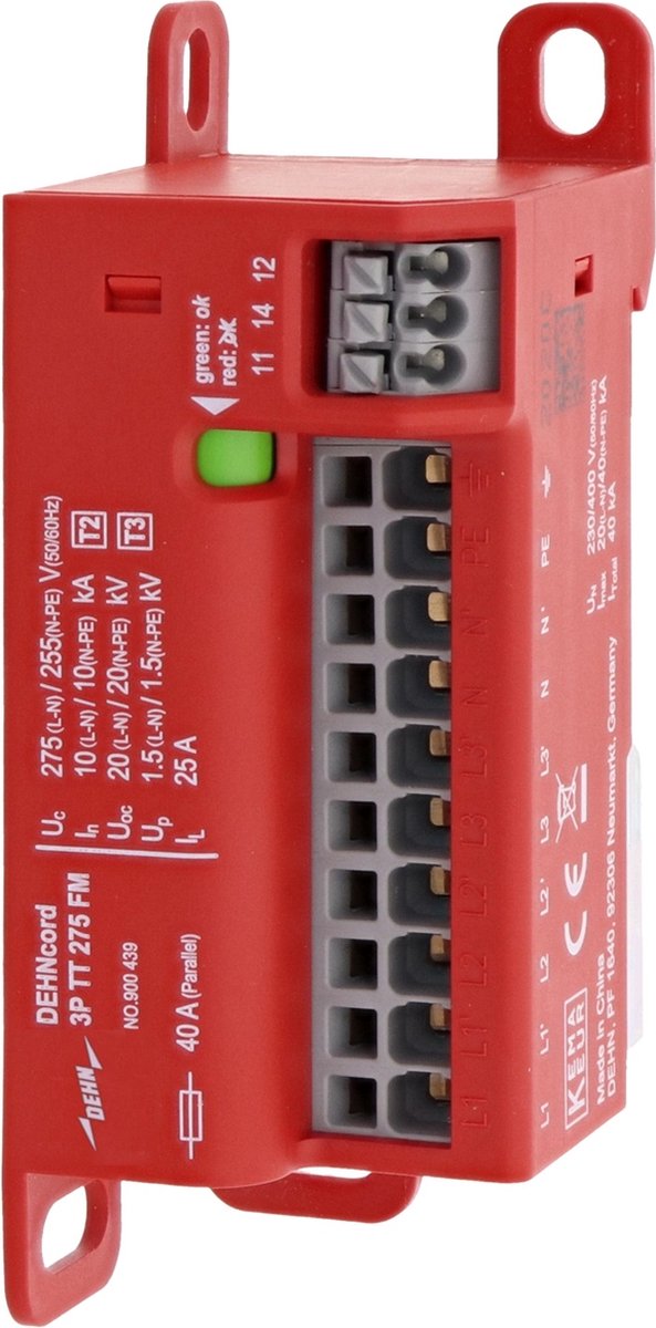 DEHN 900439 DCOR 3P TT 275 FM Scaricatore di sovratensioni 1 pz.