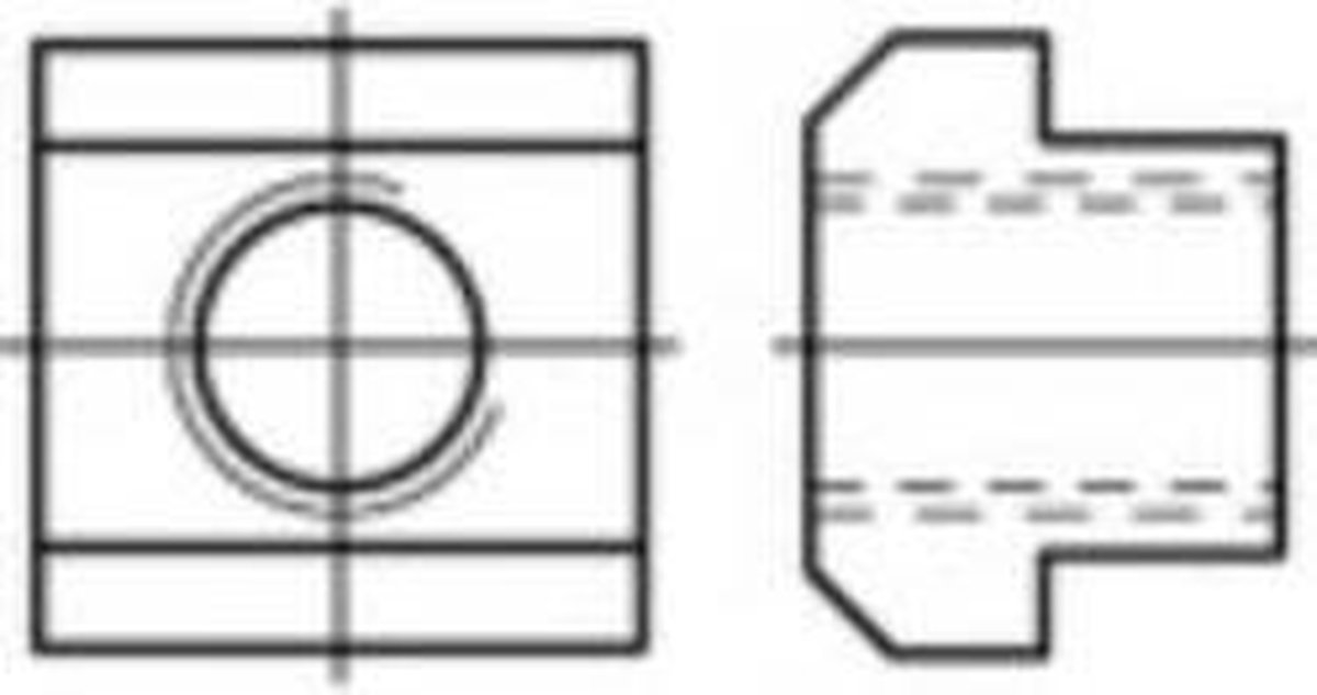 TOOLCRAFT 107985 Dadi per cave a T M6 8 mm DIN 508 Acciaio 25 pz.