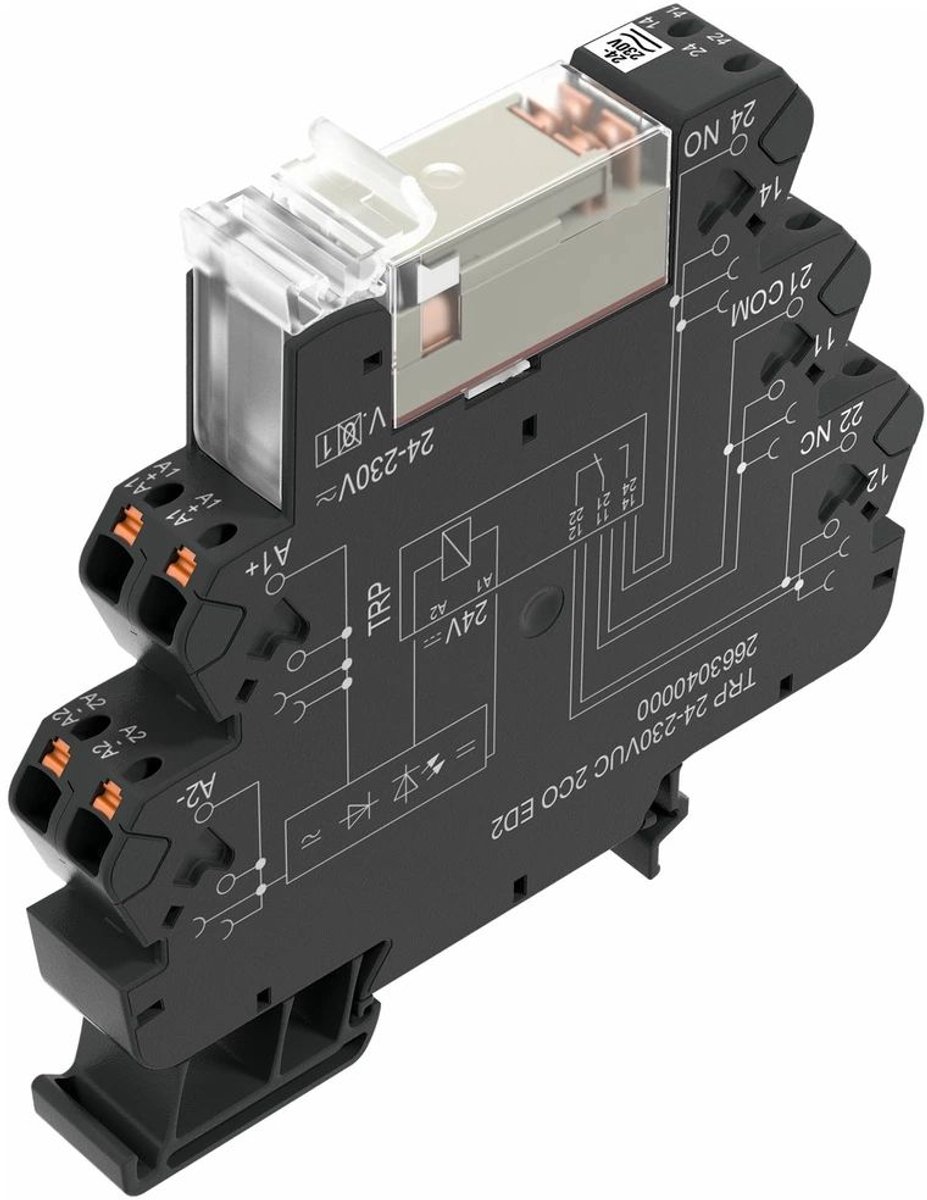 Weidmüller TRP 24-230VUC 2CO AU ED2 Relè di accoppiamento 8 A 2 scambi 10 pz.
