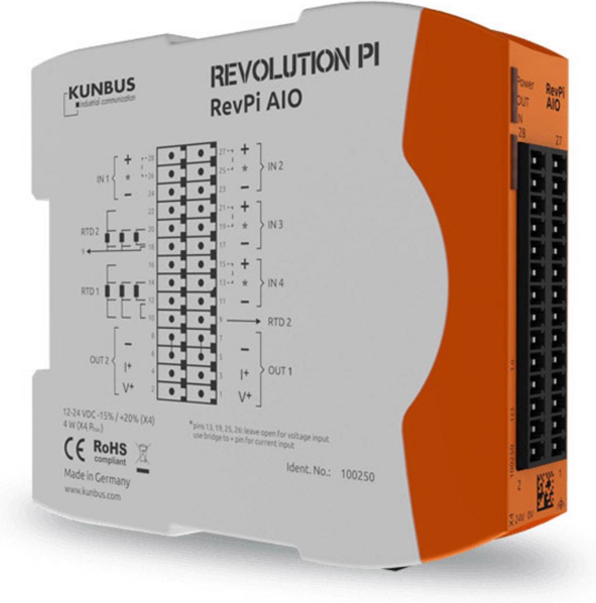 Revolution Pi by Kunbus RevPi AIO PR100250 Modulo espansione PLC 24 V
