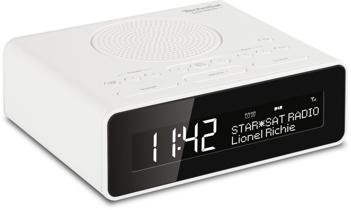 TechniSat DigitRadio 51 Radiosveglia DAB+, FM AUX Funzione allarme Bianco