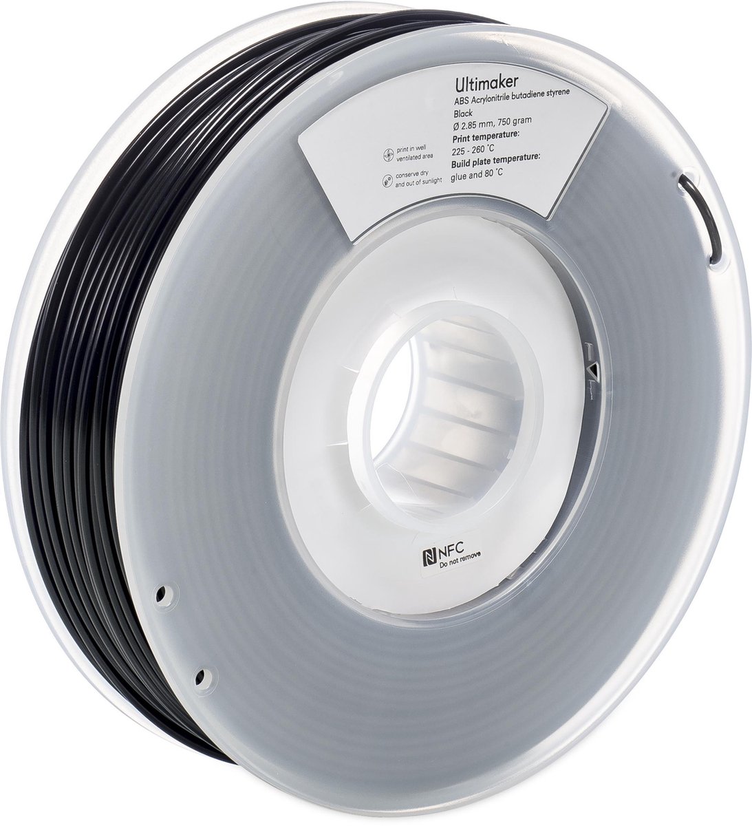 UltiMaker M2560 Black 750 Filamento per stampante 3D Plastica ABS 2.85 mm 750 g Nero 1 pz.