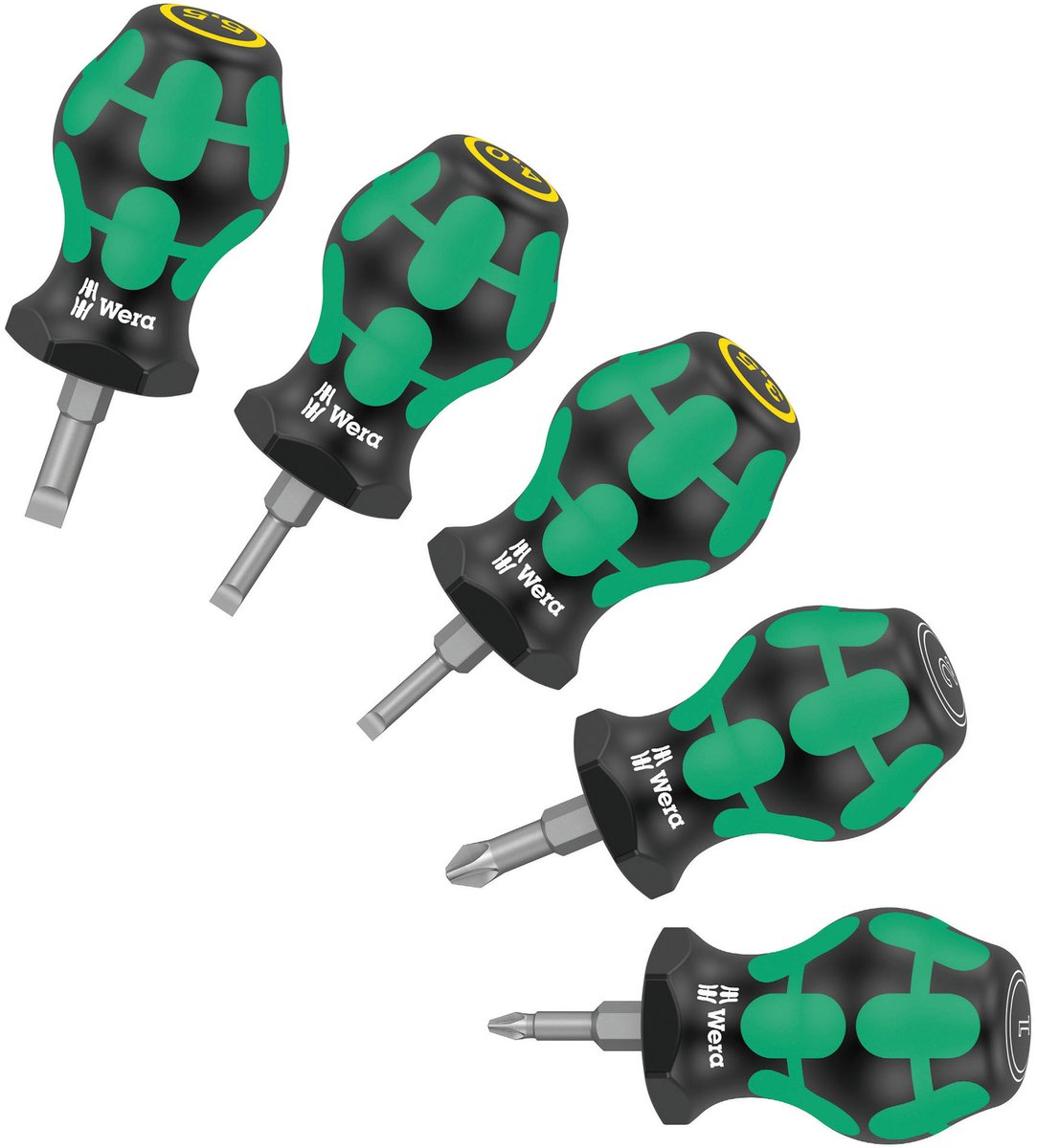 Wera Stubby Set 2 Kit cacciaviti 5 parti Pozidriv