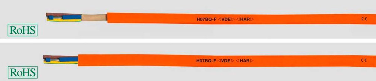 HELU H07BQ-F Cavo di controllo e comando 5 G 1.5 mm² Arancione 22061 50 m