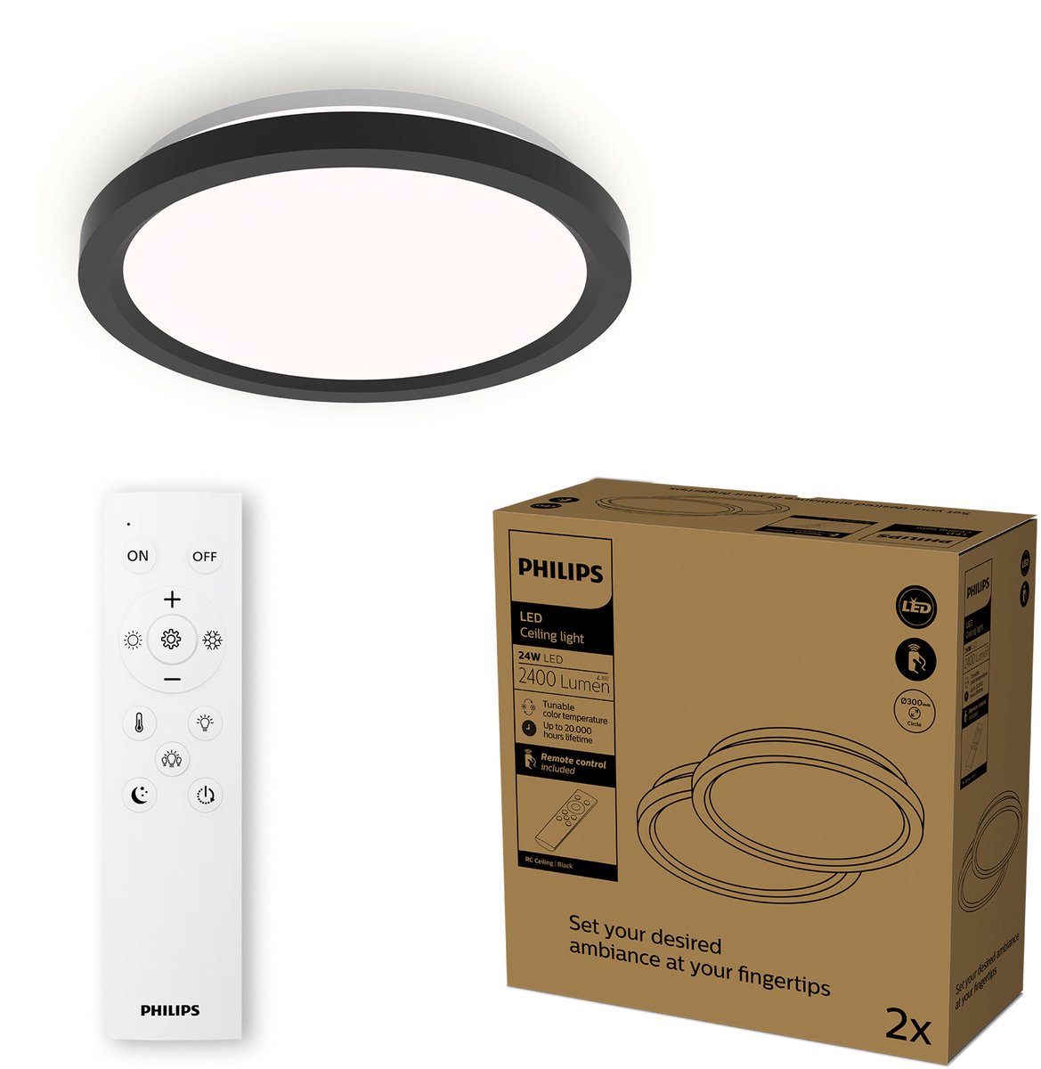 Philips 8721103057600 Plafoniera, Plafoniera LED LED (monocolore) Nero