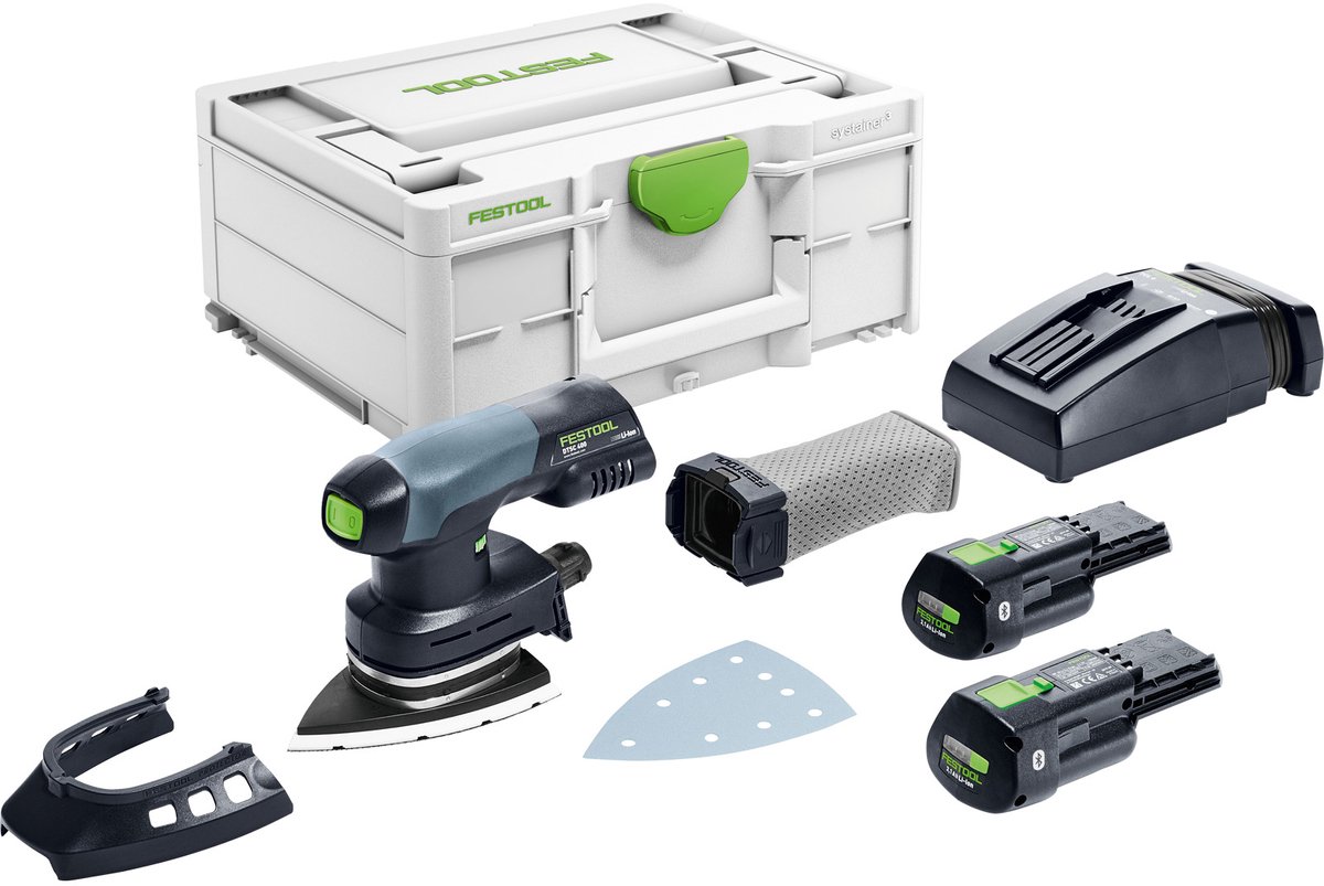 Festool DTSC 400 3,0 I-Plus 577508 Levigatrice a delta a batteria incl. batteria ricaricabile, incl. caricabatterie 18 V 3.00 Ah 100 x 150 mm