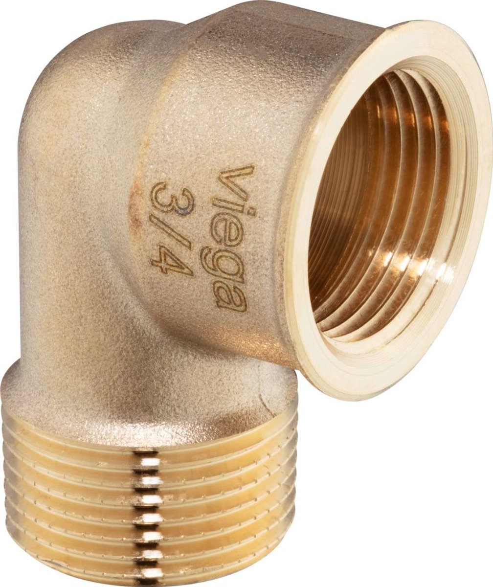 Viega Bøjning 90° muffe/nippel 1/4" rødgods