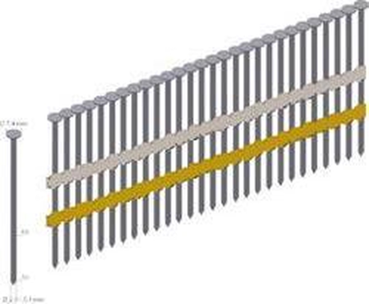 Prebena RK31/90BK Chiodi a striscia con testa tonda tipo RK 3000 pz.