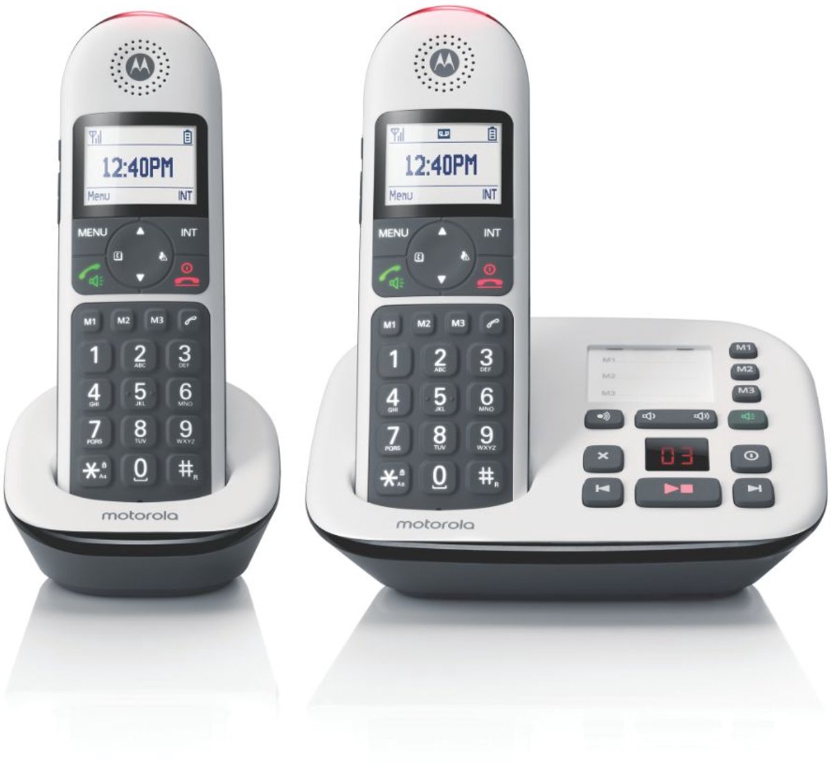 Motorola Big Keys Cordless Phone Ricevitore supplementare DECT Nero, Bianco