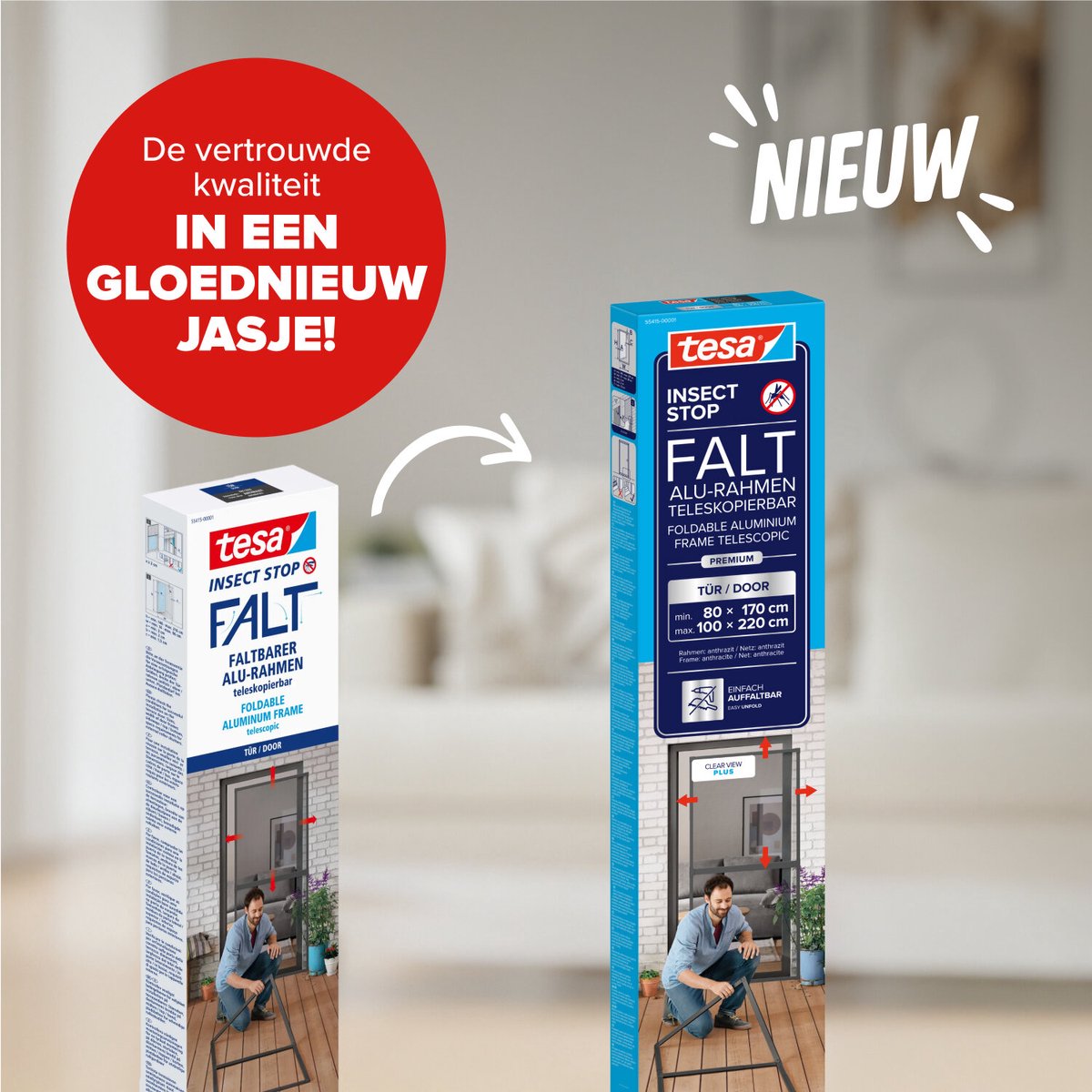 tesa FALT 55415-00001-00 Zanzariera per porte Antracite 1 pz.