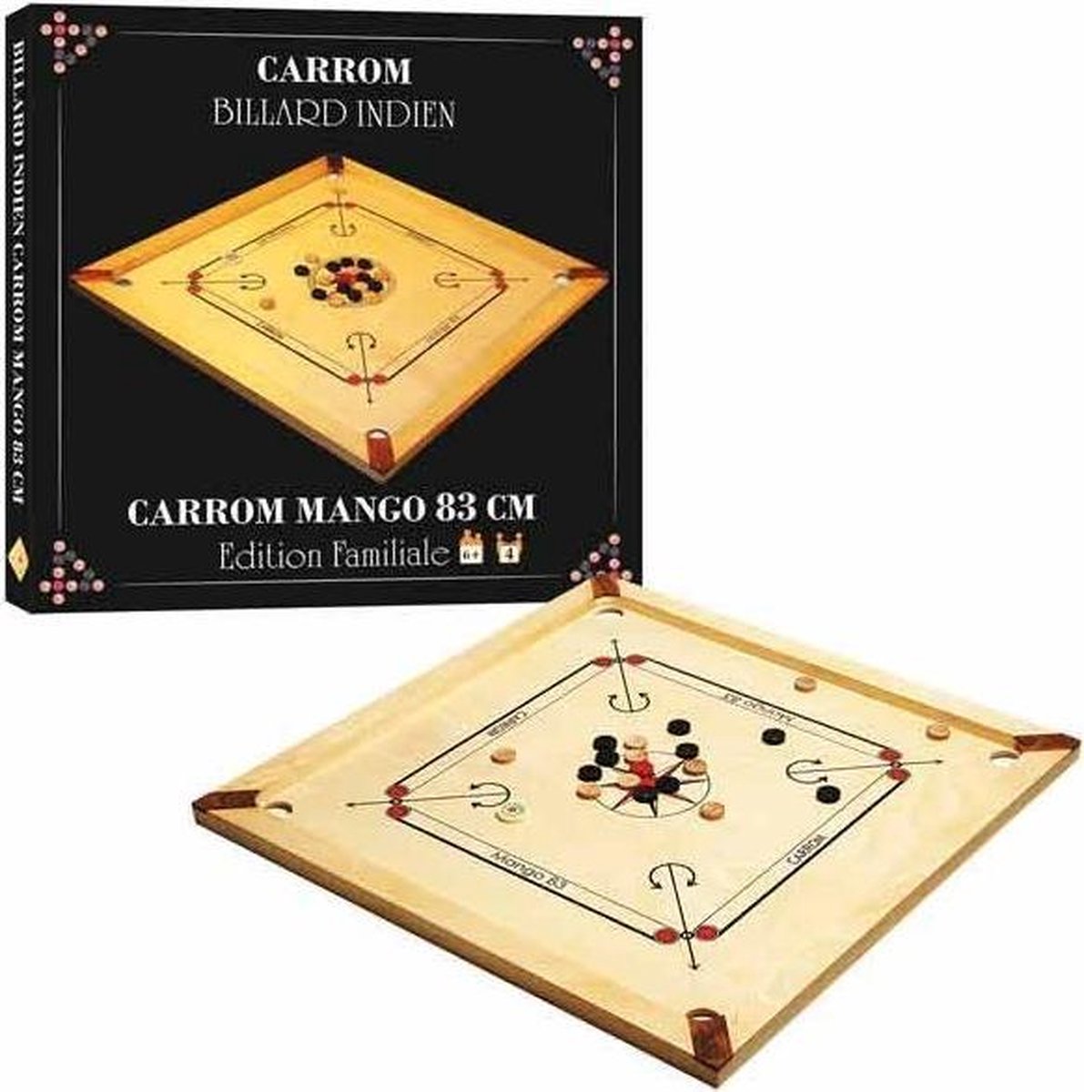 Jeu Carrom Mango 83x83 cm #DEFAULT