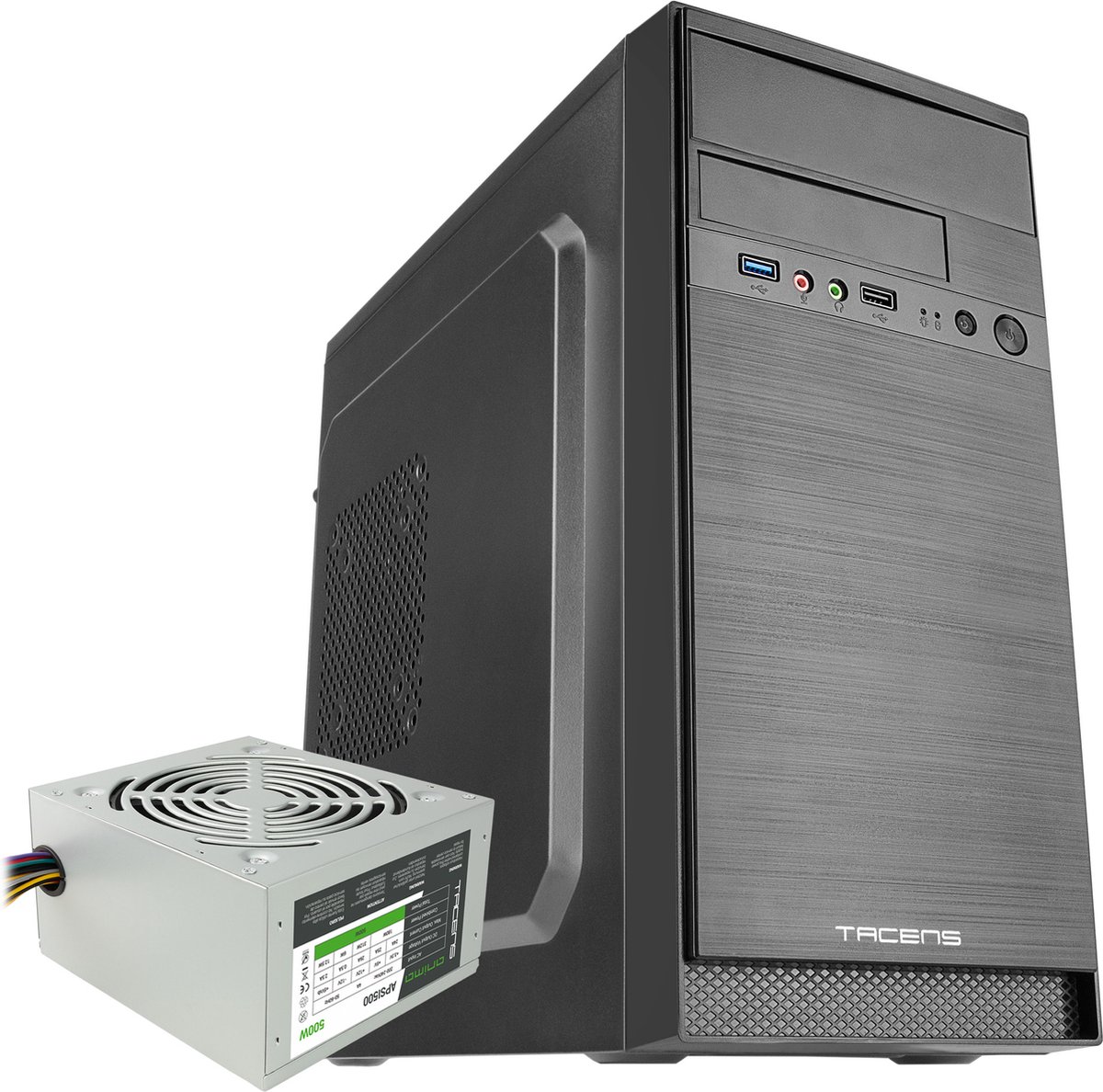 Boitier Mini Tour Micro ATX Anima AC4500 avec alimentation 500W (Noir) #DEFAULT