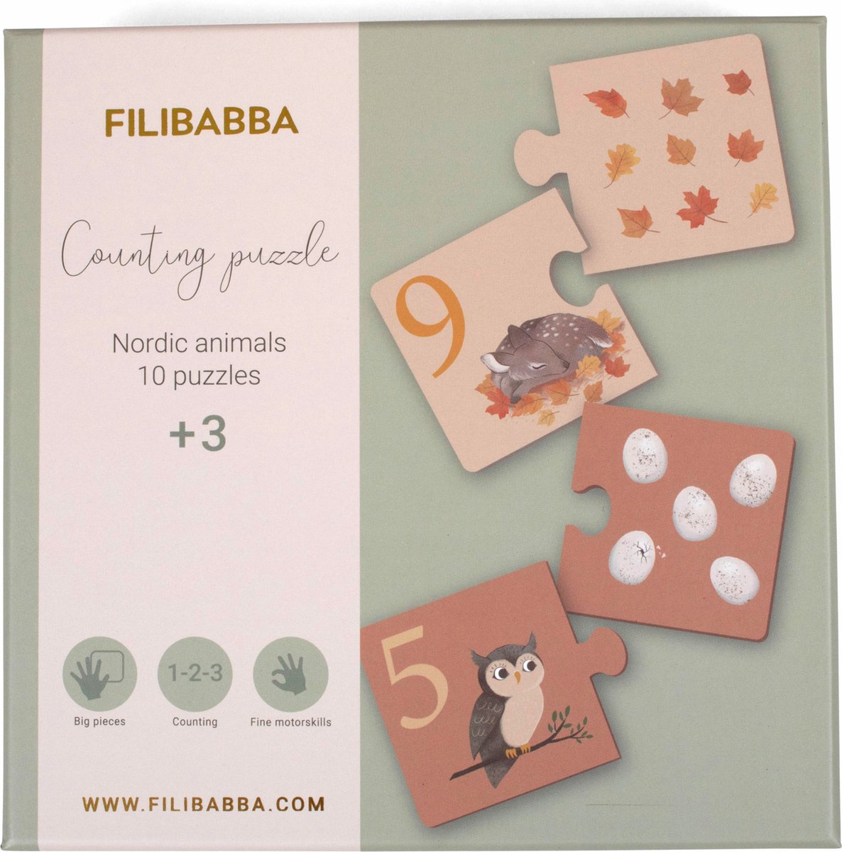 Filibabba Counting puzzle - Nordic animals