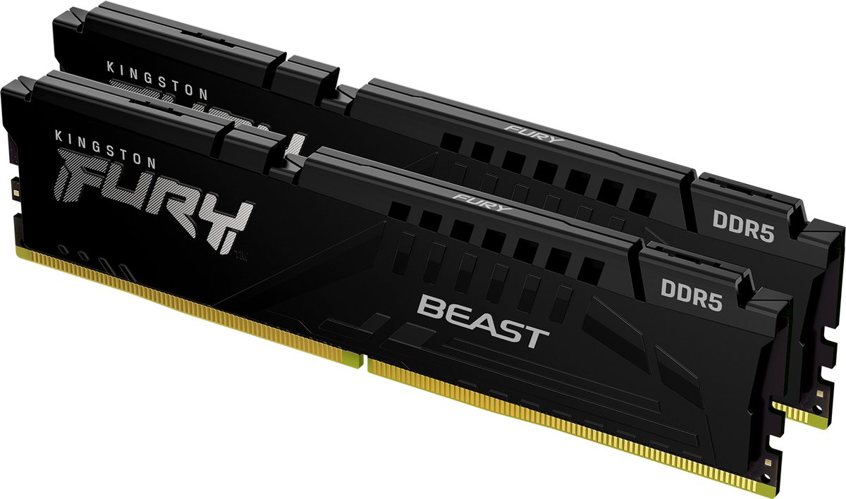 Kit Barrettes mémoire 32Go (2x16Go) DIMM DDR5 Kingston Fury Beast  5600MHz (Noir) #DEFAULT