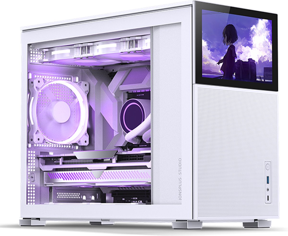 Boitier Mini Tour Micro ATX Jonsbo D31 Mesh Screen avec panneau vitré (Blanc) #3POURCENT
