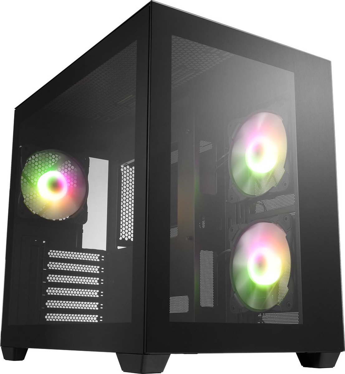 Boitier Moyen Tour ATX FSP CMT380 RGB avec panneaux vitrés (Noir) #DEFAULT