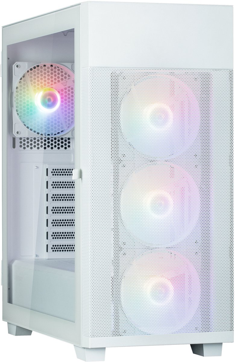 Boitier Moyen Tour ATX Zalman S5 Neo RGB avec panneaux vitrés (Blanc) #4POURCENT