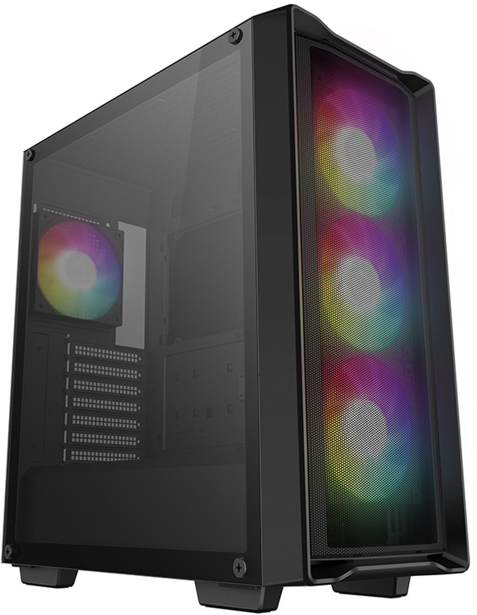 Boitier Moyen Tour ATX DeepCool CC560 Mesh V2 RGB avec panneau vitré (Noir) #1POURCENT