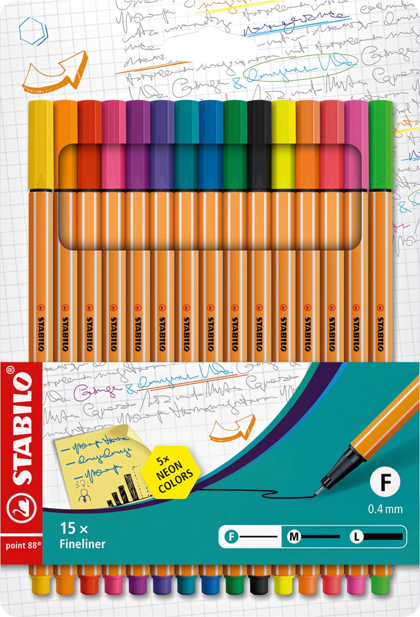 STABILO Point 88 classic fineliner set assorted colours